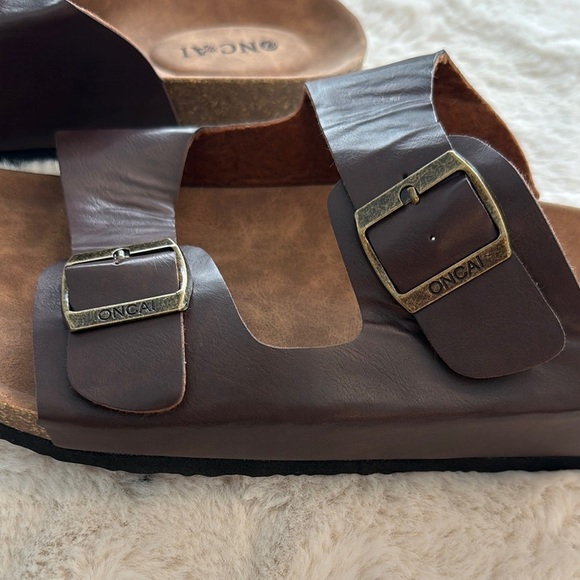 ONCAI Brown Double Strap Sandals - size 14 - Picture 4 of 4